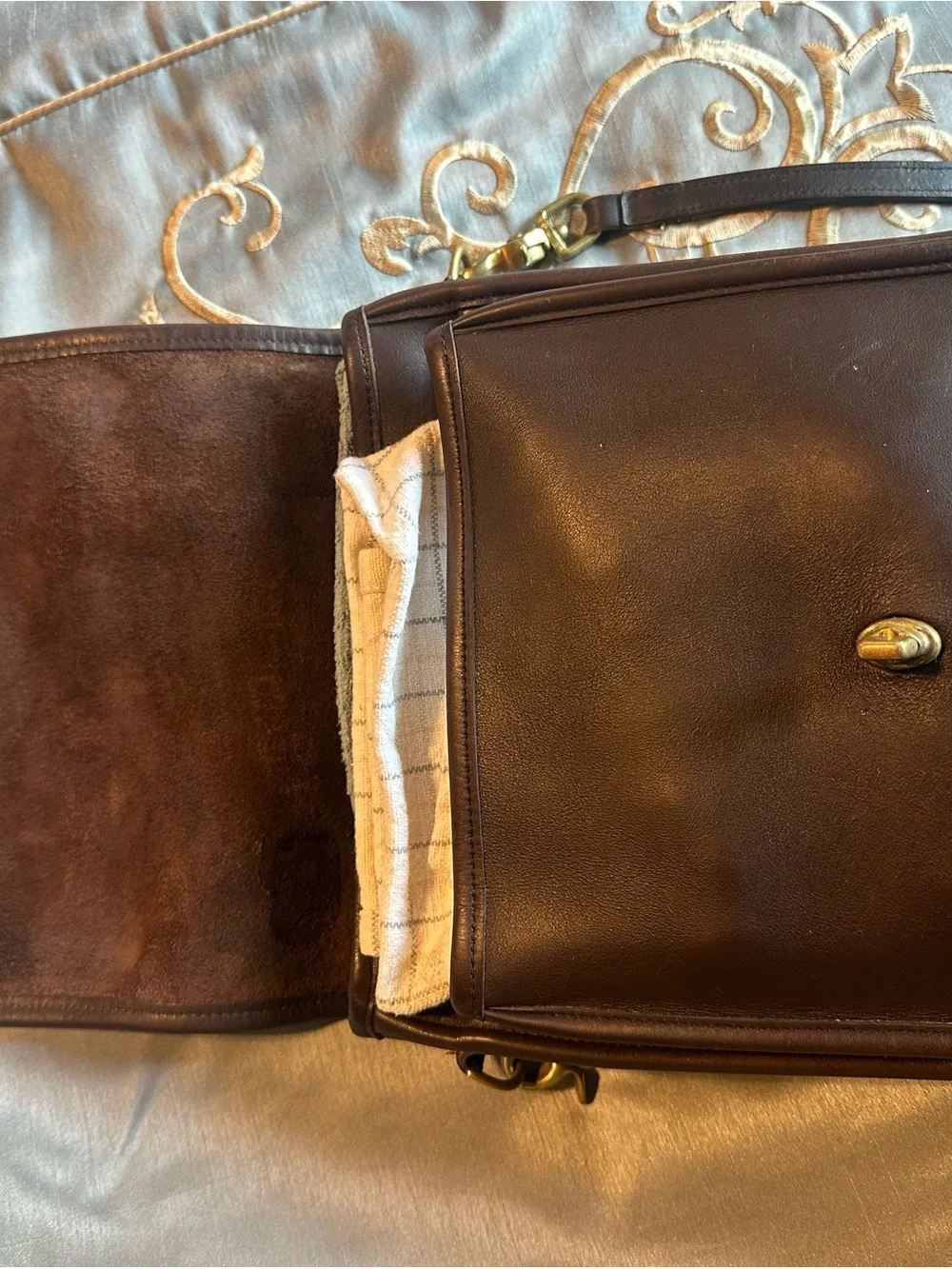Coach compact leather